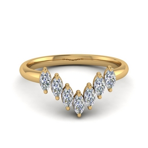 Marquise 7 Stone Curved Band