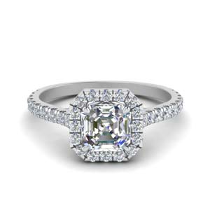 Petite Lab Diamond Halo Ring