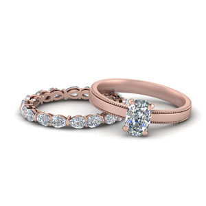 Cushion  Engagement Rings With Band