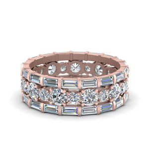 Diamond Eternity Stacking Band With Baguette