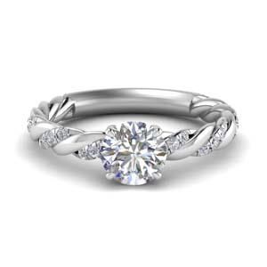 Twisted Delicate Diamond Ring