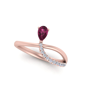 Pear Shaped Twisted Ring