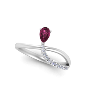 Pink Sapphire Twisted Ring