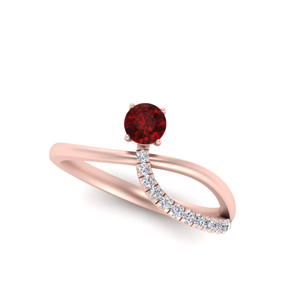 Delicate Ruby Engagement Ring