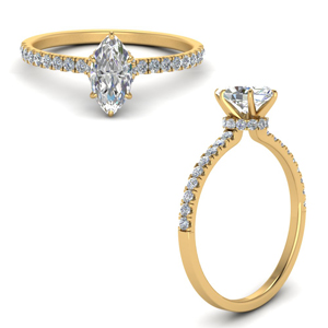 Marquise Engagement Rings With Halo