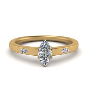 3 Stone Marquise Engagement Rings