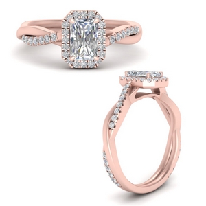 Lab Created Radiant Diamond Engagement Rings