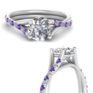 Moissanite Twisted Cathedral Ring