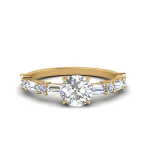 Horizontal Baguette Engagement Ring