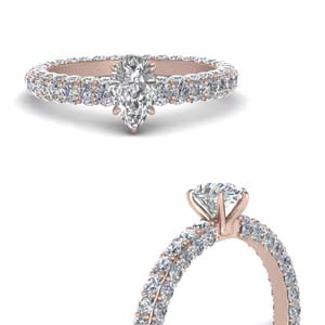 Eternity Pear Shaped Diamond Engagement Ring