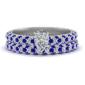 Pave Eternity Wedding Ring Set