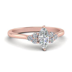 Marquise Diamond Petite Cathedral Ring