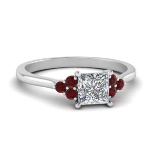 Petite Cathedral Ring With Ruby