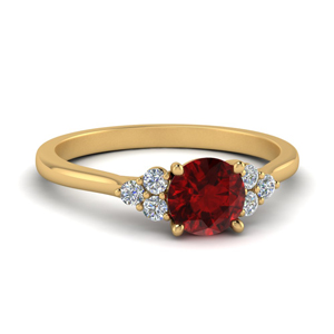 Petite Cluster Ruby Ring
