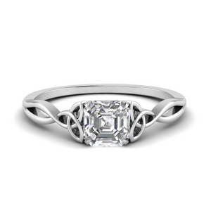 Irish Lab Created Solitaire Diamond Ring