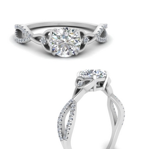 Entwined Love Knot Diamond Ring