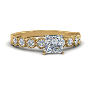 antique-bezel-set-princess-cut-diamond-engagement-ring-in-FD9337PRR-NL-YG