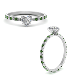 french-pave-heart-diamond-eternity-engagement-ring-with-emerald-in-FD9341HTRGEMGRANGLE3-NL-WG