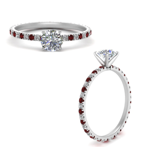 French Pave Diamond Eternity Petite Ring