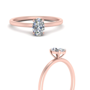 Oval Solitaire Lab Diamond Rings