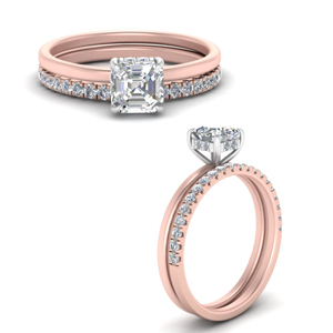 Asscher Cut Bridal Ring Sets