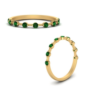 Thin Emerald Stackable Band