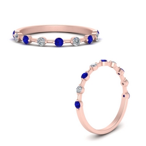 Thin Stackable Ring With Sapphire
