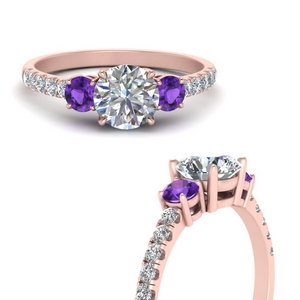 Artistic Purple Engagement Rings At Reasonable Price In Fascinating