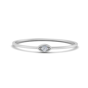 Marquise Eye Thin Stack Band