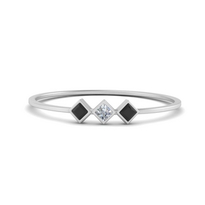 3 Stone Tiny Stackable Ring
