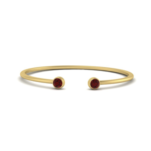 Minimalist Open Ruby Stack Ring