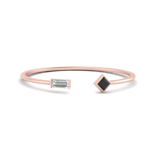 Princess Cut And Baguette Thin Ring