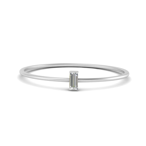 Straight Baguette Solitaire Ring