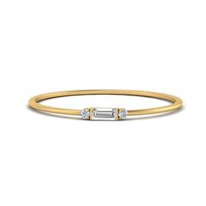 Thin Baguette Stackable Ring