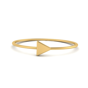 Gold Triangle Stackable Ring