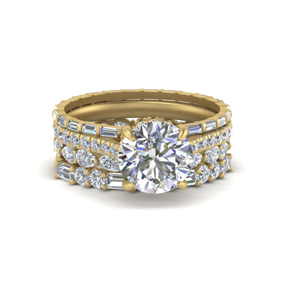 Round Diamond Stacking Engagement Rings