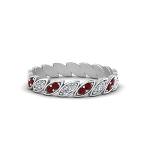 Art Deco Band With Ruby