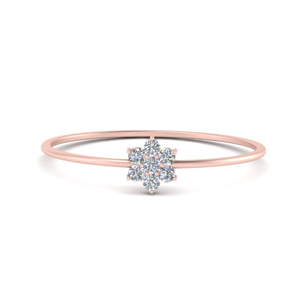Flower Diamond Engagement Rings