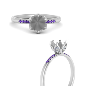 Petite Purple Topaz Ring Setting