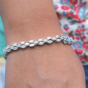 diamond marquise bracelet