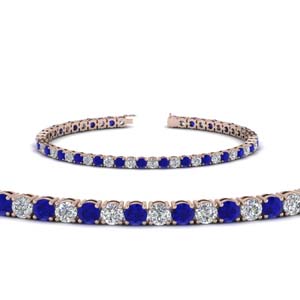 womens diamond tennis bracelet with sapphire (5 carat) in FDBRC8638 5.5CTGSABL NL RG