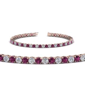5 Carat Pink Sapphire Women Tennis Bracelet