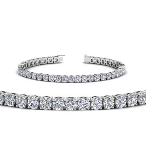 9 Carat Diamond Tennis Necklace in 14K White Gold