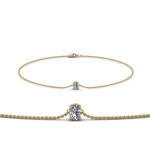 Oval Diamond Chain Bracelet