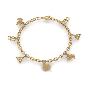 Love Symbol Gold Charm Bracelet