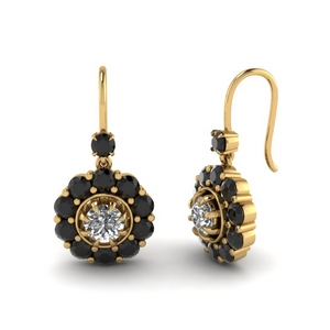 floral-dangle-earring-with-black-dimaond-in-FDEAR1128GBLACK-NL-YG