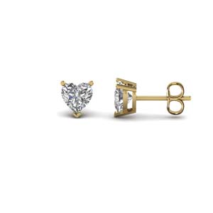 1.50 ct. heart diamond earring for women in FDEAR3HT0.75CT NL YG