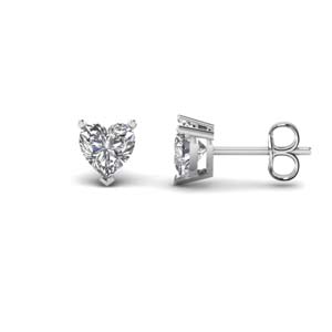 2 Ct. Heart Diamond Stud Earring
