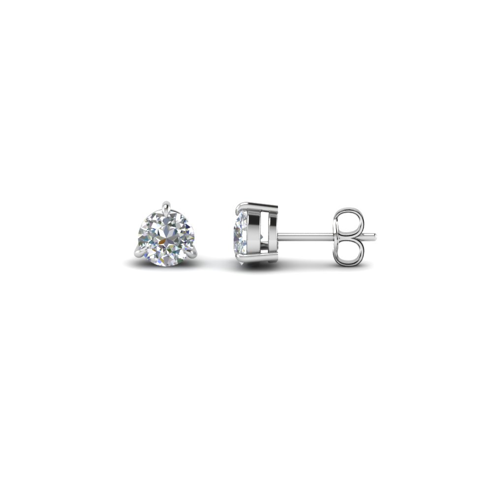 Round Cut Diamond Stud Earrings In 14k White Gold Fascinating Diamonds Round Cut Diamond Stud Earrings In 14k White Gold Fdear3ro50ct Nl Wg