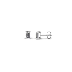 0.35 Ct. Emerald Cut Lab Diamond Stud Earring
